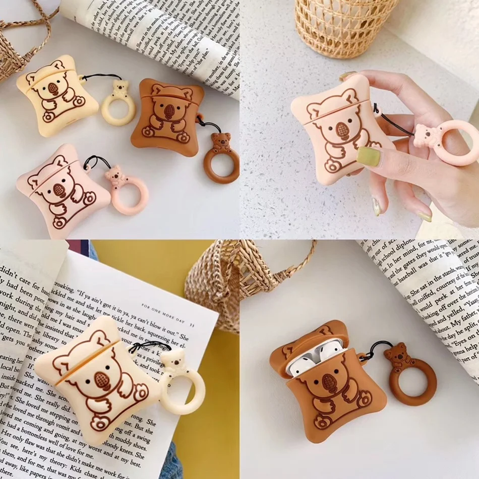 3D Cookie Bear Silicone Earphone Case For Apple Airpods 2 Case Luxury Pillow Cover For Airpods Case Accessories Lanyard Bag
3D Cookie Bear Silicone Earphone Case For Apple Airpods 2 Case Luxury Pillow Cover For Airpods Case Accessories Lanyard Bag
