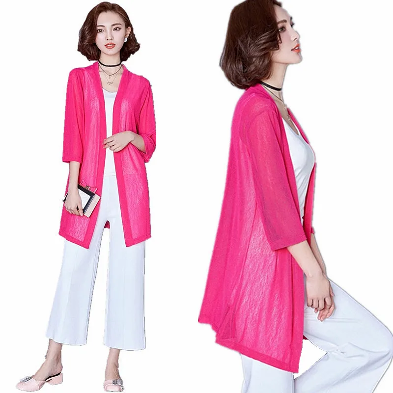 Women Summer Kimono Cardigan Sun Blouse Shirt Ladies Tops Boho Beach Lace Long Chiffon Blouses Sunscreen Sunproof Outwear Coat
Women Summer Kimono Cardigan Sun Blouse Shirt Ladies Tops Boho Beach Lace Long Chiffon Blouses Sunscreen Sunproof Outwear Coat