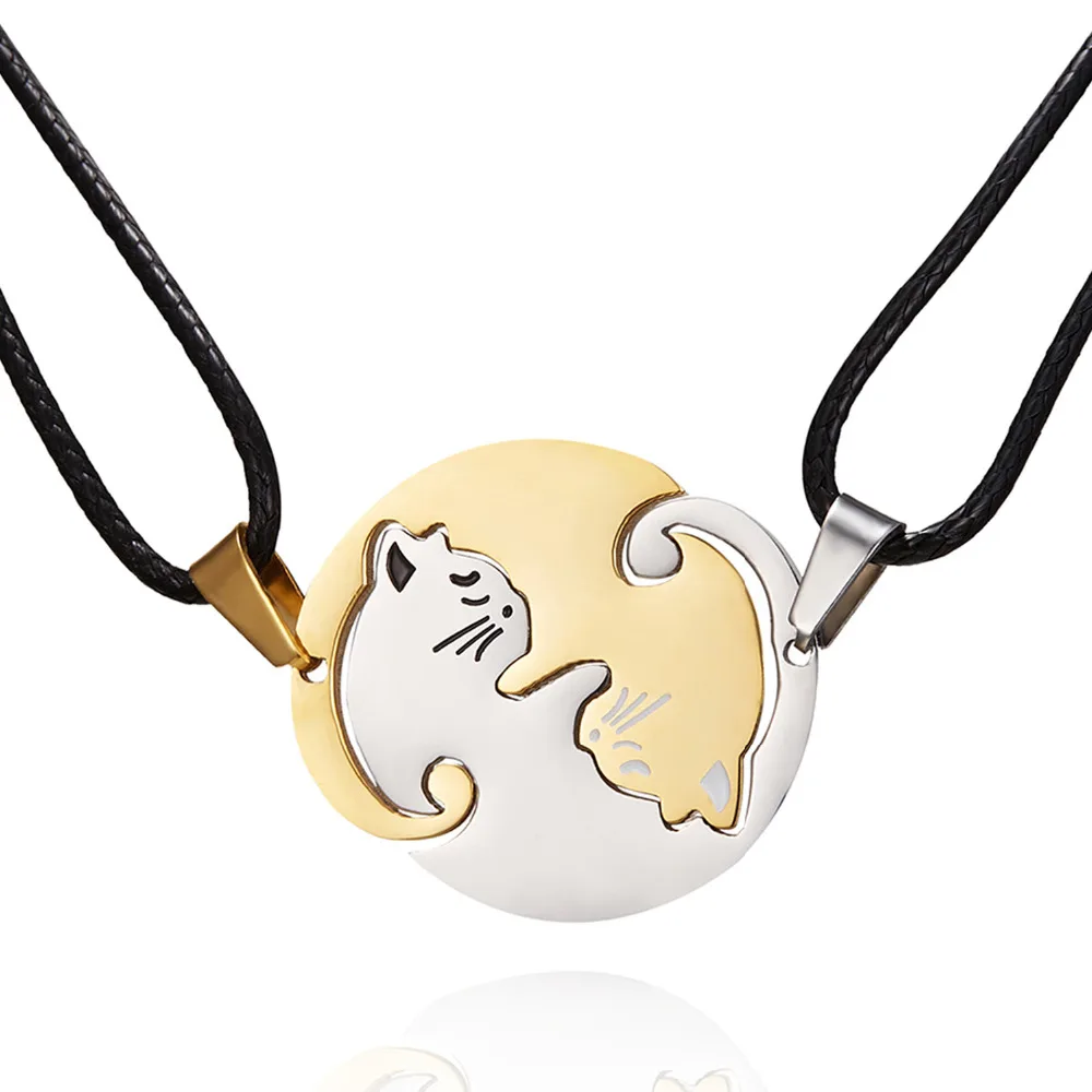 Doreen Box Stainless Steel Black/Gold and Silver Kawaii Animal Cat Hugs Round Couple Stitching Necklace Fashion Jewelry Gifts
Doreen Box Stainless Steel Black/Gold and Silver Kawaii Animal Cat Hugs Round Couple Stitching Necklace Fashion Jewelry Gifts