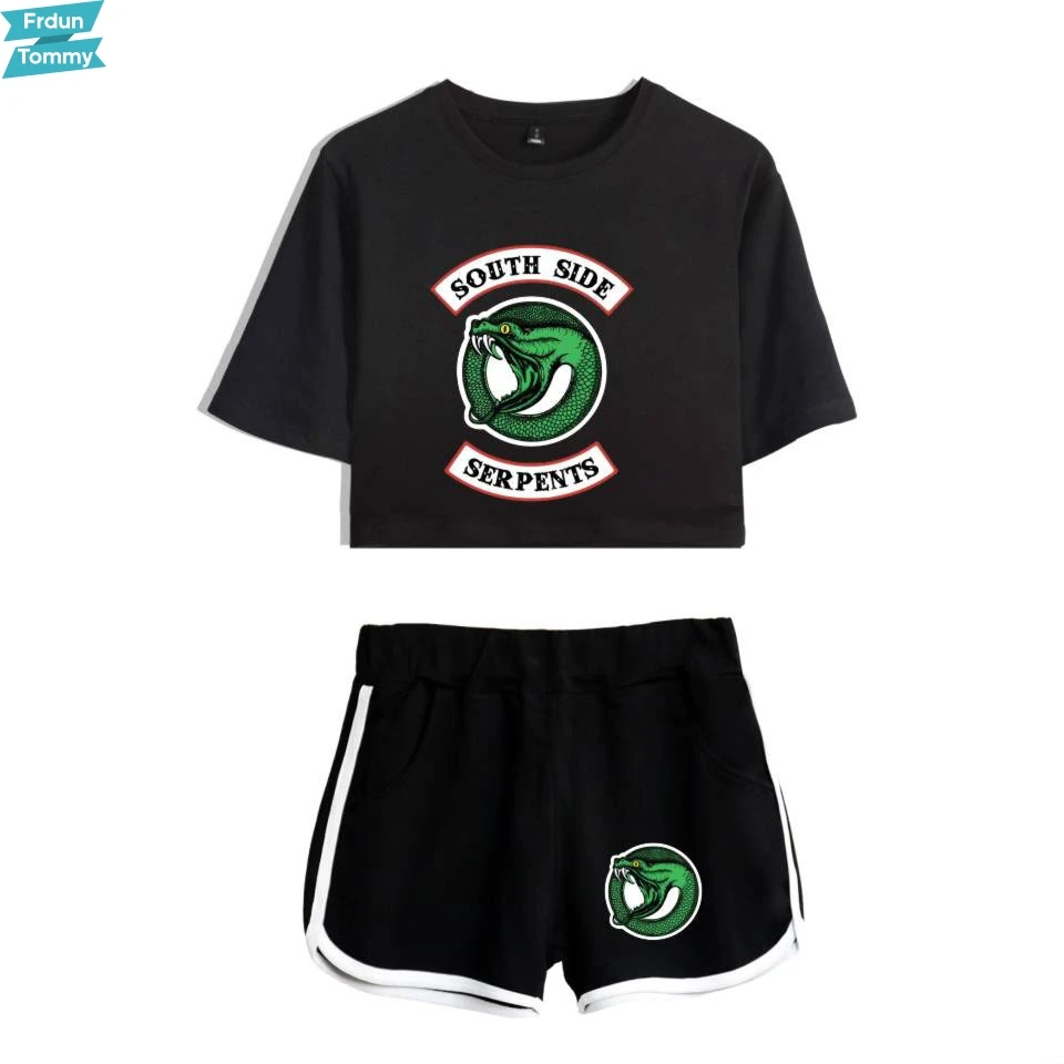 Riverdale Two Piece Set Summer Sexy Cotton Printed T shirt Album Woman New Suit Shorts Crop Riverdale Fashion Tops+Shorts 2018
Riverdale Two Piece Set Summer Sexy Cotton Printed T shirt Album Woman New Suit Shorts Crop Riverdale Fashion Tops+Shorts 2018