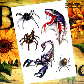Scorpions spider Temporary Tattoo Body Art Flash Tattoo Stickers 12*20cm Waterproof Henna Tatoo Styling Home Decor Wall Sticker
Scorpions spider Temporary Tattoo Body Art Flash Tattoo Stickers 12*20cm Waterproof Henna Tatoo Styling Home Decor Wall Sticker