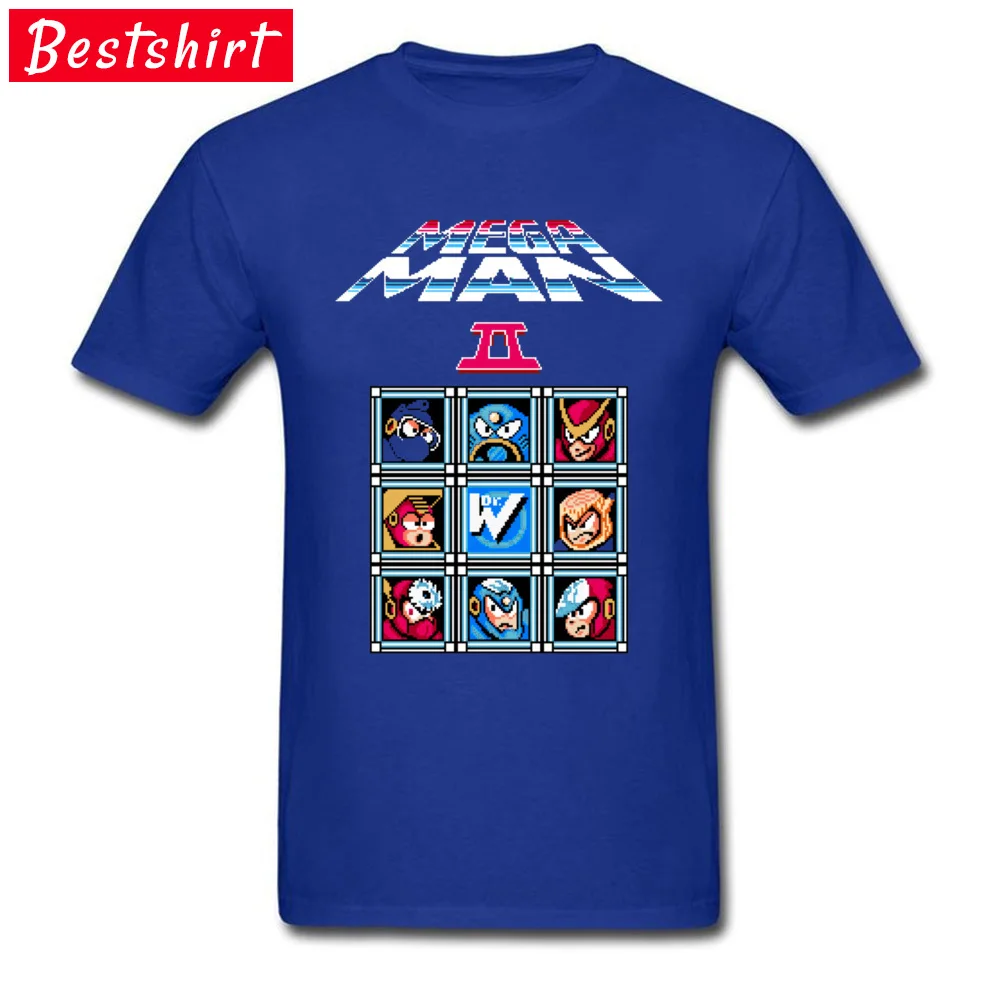 Megaman 2 11756 Classic Top T-shirts for Men Pure Cotton Summer Fall T Shirt Tee-Shirts Short Sleeve 2018 Popular O-Neck Megaman 2 11756 blue