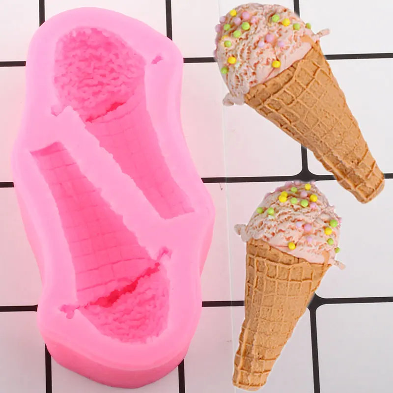 3D Ice Cream Cone Silicone Mold Fondant Chocolate Gumpaste Molds DIY Party Cake Decorating Tools Soap Polymer Clay Candy Moulds
3D Ice Cream Cone Silicone Mold Fondant Chocolate Gumpaste Molds DIY Party Cake Decorating Tools Soap Polymer Clay Candy Moulds