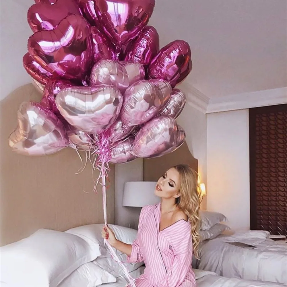 20pcs/lot Heart Shape Mylar Globos Foil Malloons 18 inch Helium Balloons Love Wedding Decoration Plain Metallic Balloon
20pcs/lot Heart Shape Mylar Globos Foil Malloons 18 inch Helium Balloons Love Wedding Decoration Plain Metallic Balloon