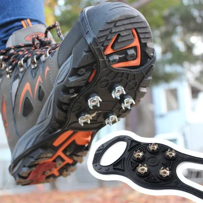 HOT SELL elastic magic spike shoe cover anti slip ice Gripper with crampon walk on ice snow ghat for mountaineering climbing
HOT SELL elastic magic spike shoe cover anti slip ice Gripper with crampon walk on ice snow ghat for mountaineering climbing