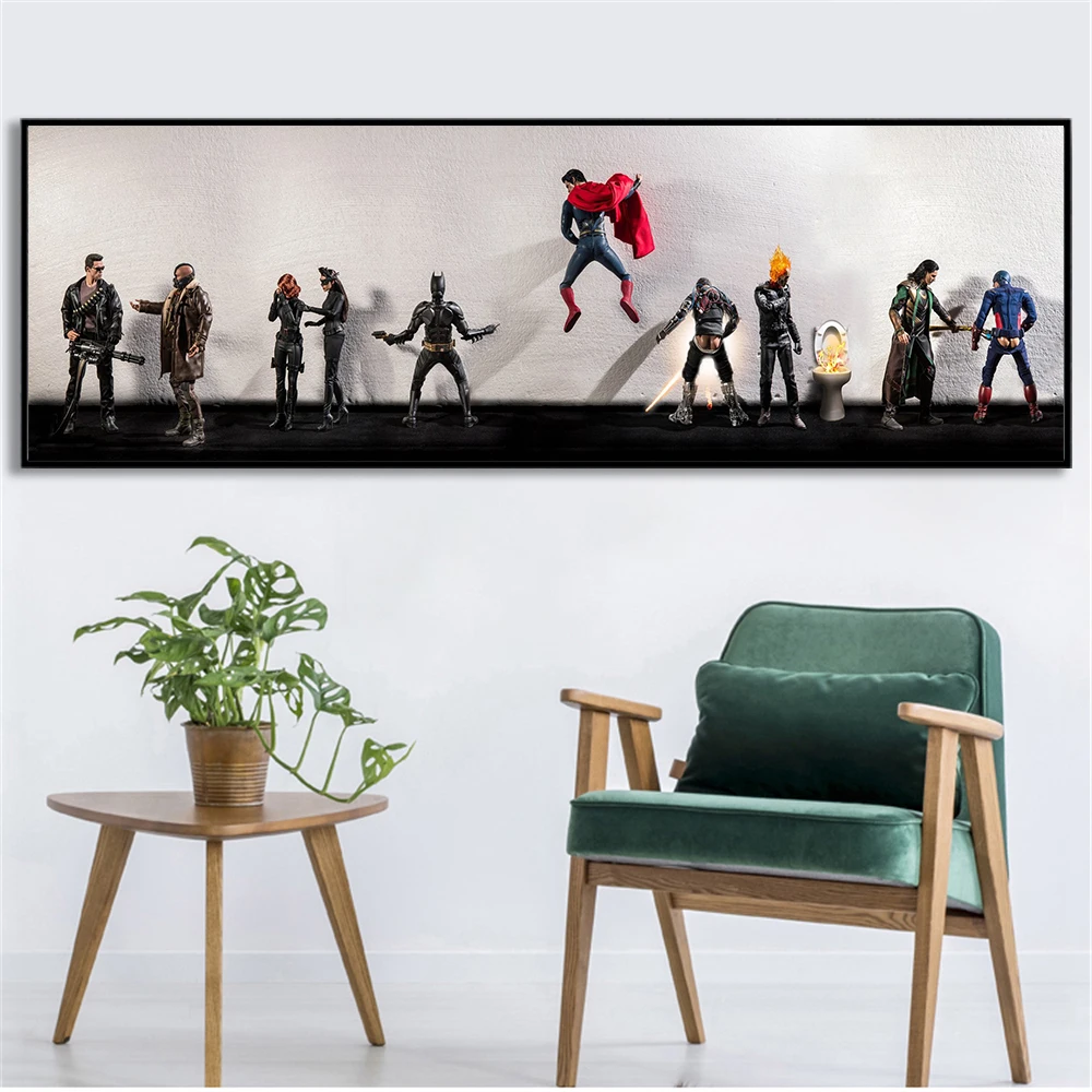 Abstract Wall Art Funny Superheros in Toilet Pee Urinate Secret Life Wall Pictures for Living Room Home Decor Big Canvas Poster
Abstract Wall Art Funny Superheros in Toilet Pee Urinate Secret Life Wall Pictures for Living Room Home Decor Big Canvas Poster