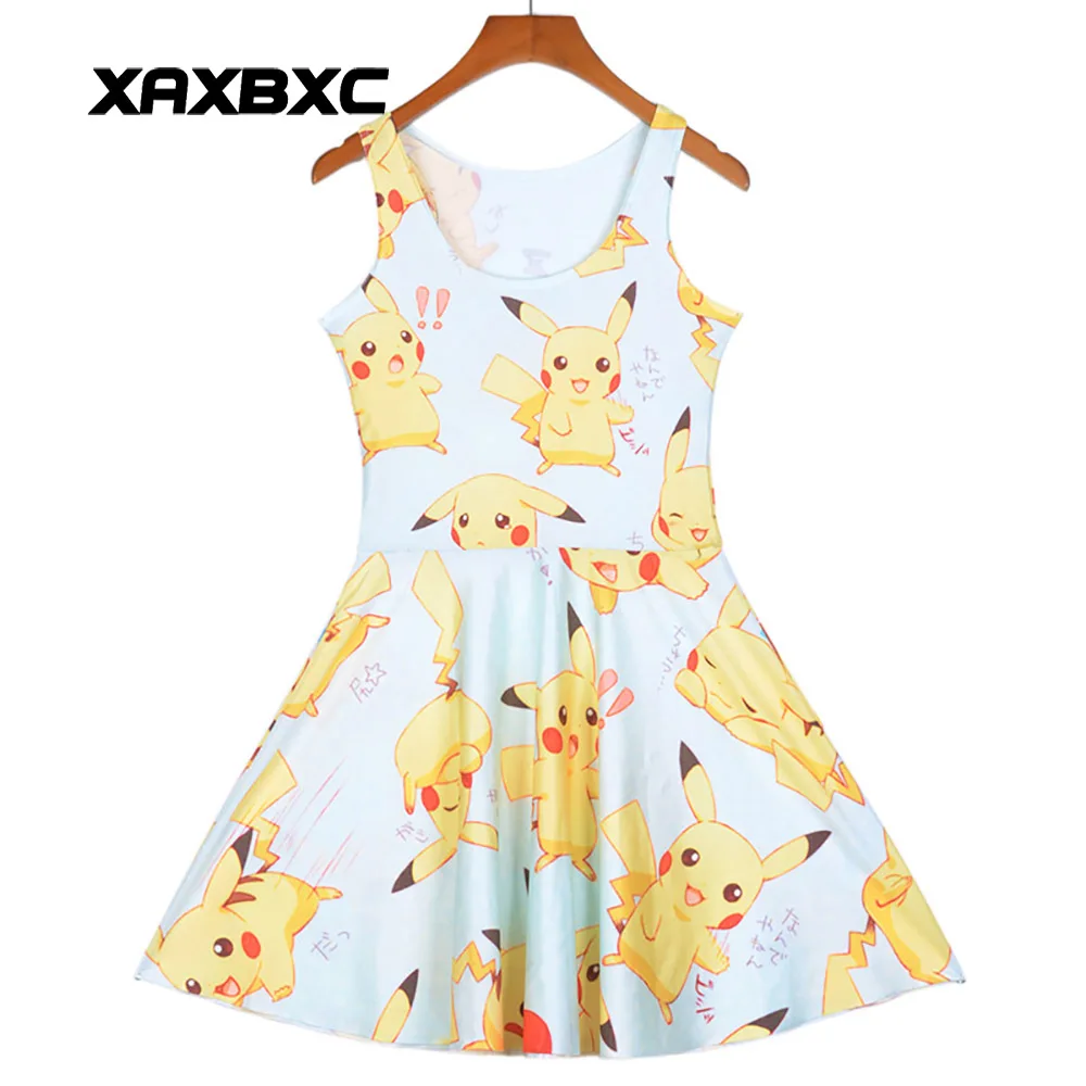 NEW 1258 Sexy Girl Women Summer Cartoon Pocket Monster Pokemon Pikachu 3D Prints Reversible Sleeveless Skater Pleated Dress
NEW 1258 Sexy Girl Women Summer Cartoon Pocket Monster Pokemon Pikachu 3D Prints Reversible Sleeveless Skater Pleated Dress