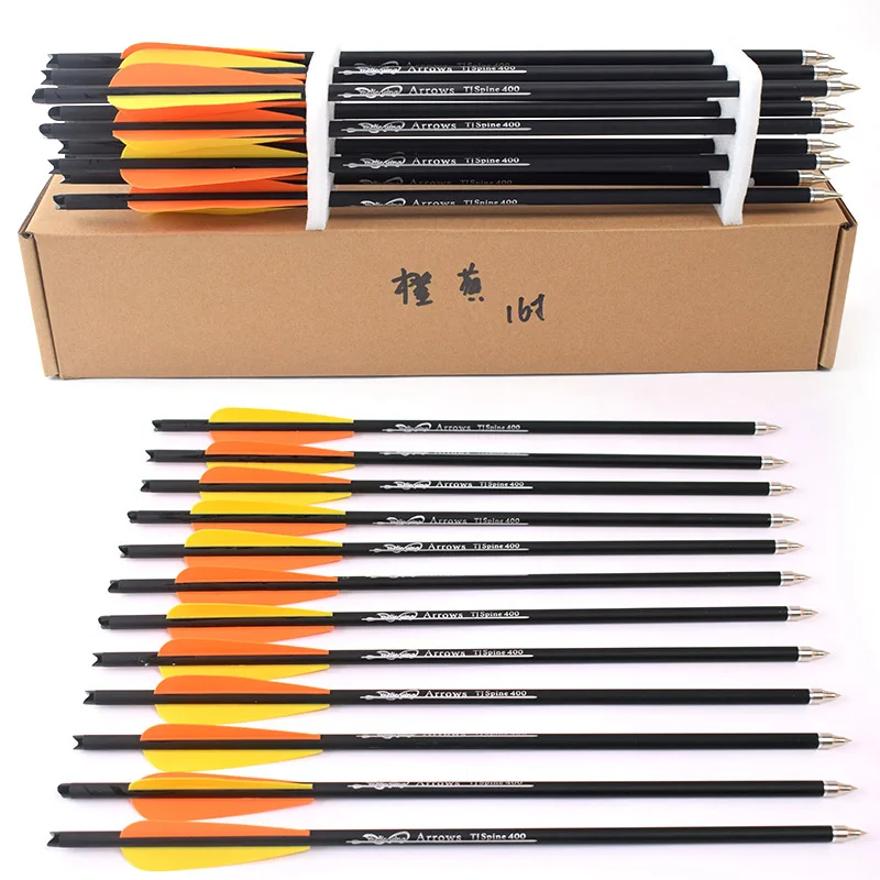 12Pcs Crossbow Carbon Arrow 16/20 Inches Spine 400 with Orange yellow feather for Crossbow Archery Hunting Shooting
12Pcs Crossbow Carbon Arrow 16/20 Inches Spine 400 with Orange yellow feather for Crossbow Archery Hunting Shooting