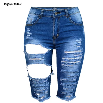 YiQuanYiMei Fashion elasticity Hole shorts jeans Knee Length ripped jeans for women distressed jean shorts pants short feminino
YiQuanYiMei Fashion elasticity Hole shorts jeans Knee Length ripped jeans for women distressed jean shorts pants short feminino