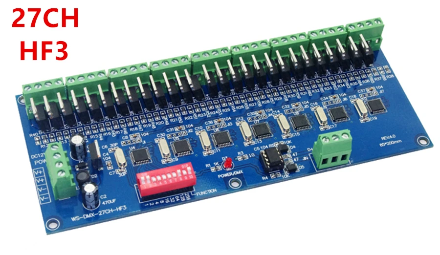 Free shipping 1pcs 27Channel HF3 27CH 9 group max 3A DMX512 XPL 3P LED Decoder controller for RGB led strip lights modules
Free shipping 1pcs 27Channel HF3 27CH 9 group max 3A DMX512 XPL 3P LED Decoder controller for RGB led strip lights modules