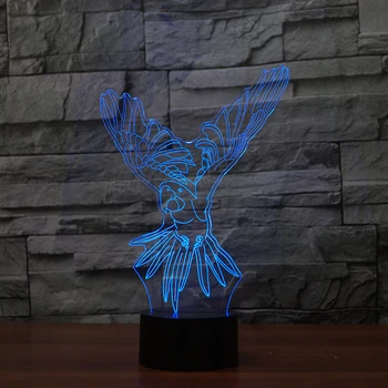 Cartoon lovely parrot shape LED 3D night lights 7 changing color for kids bedroom decor night lamps ideal holiday gift
Cartoon lovely parrot shape LED 3D night lights 7 changing color for kids bedroom decor night lamps ideal holiday gift