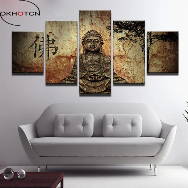 OKHOTCN Buddha 5 Panels Framed Painting On Canvas Religion Room US Picture Canvas Scene Posters & Prints for Home Wall Art Decor
OKHOTCN Buddha 5 Panels Framed Painting On Canvas Religion Room US Picture Canvas Scene Posters & Prints for Home Wall Art Decor