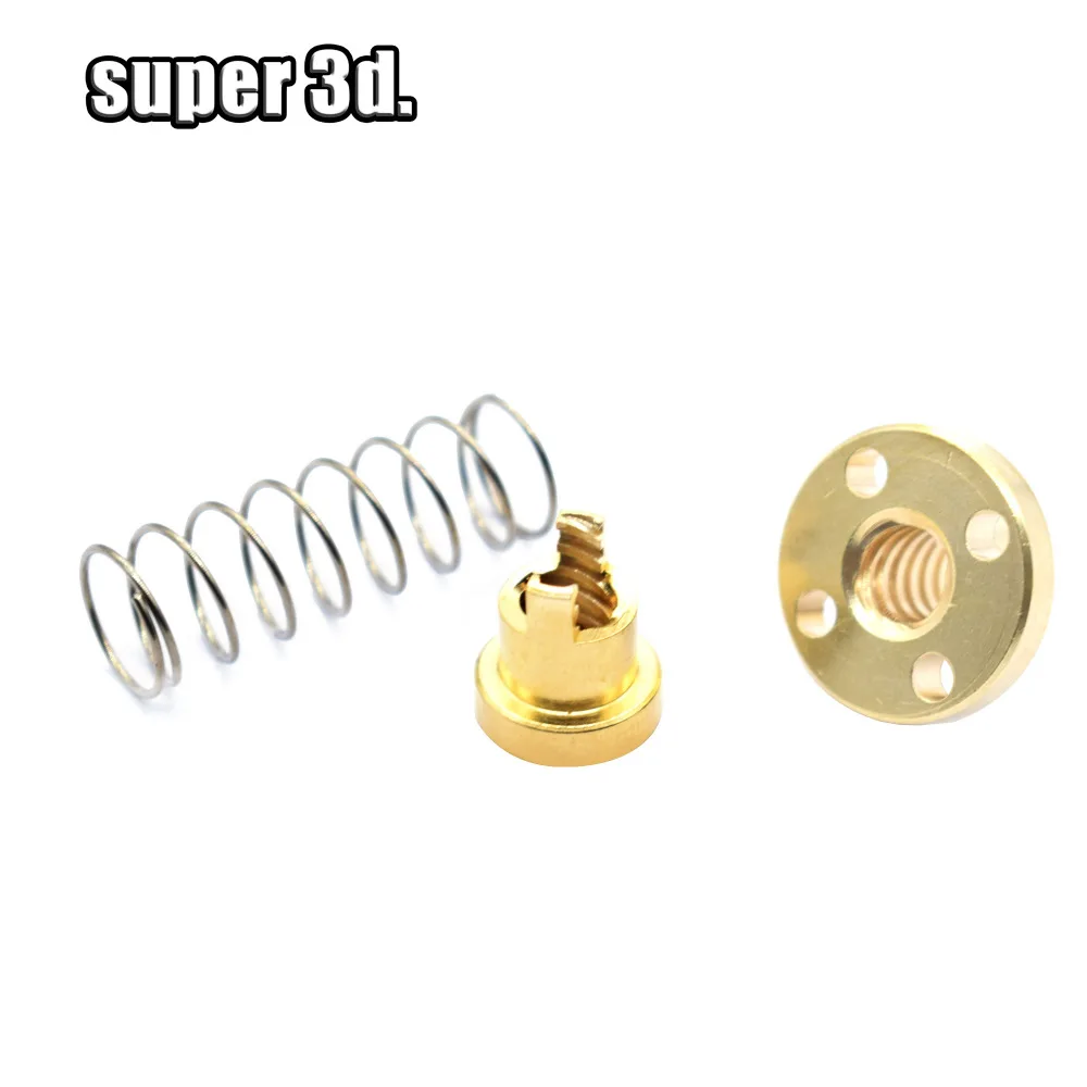 10pcs/lot T8 Anti Backlash Nuts Spring Loaded Eliminate the gap For Lead 2mm/8mm Acme Threaded Rod CNC 3D Printer High Quality
10pcs/lot T8 Anti Backlash Nuts Spring Loaded Eliminate the gap For Lead 2mm/8mm Acme Threaded Rod CNC 3D Printer High Quality