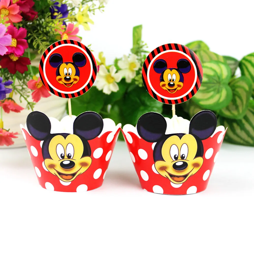 24pcs Mickey Mouse Cupcake Wrappers&Toppers Baby Shower Decoration For Kids Birthday Supplies Party Favors Cake Decor
24pcs Mickey Mouse Cupcake Wrappers&Toppers Baby Shower Decoration For Kids Birthday Supplies Party Favors Cake Decor