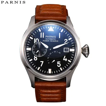 Hot Sale 47mm Parnis Watch Men Business Automatic Mechanical Watches Black PVD Case White Dial Luminous Numbers
Hot Sale 47mm Parnis Watch Men Business Automatic Mechanical Watches Black PVD Case White Dial Luminous Numbers