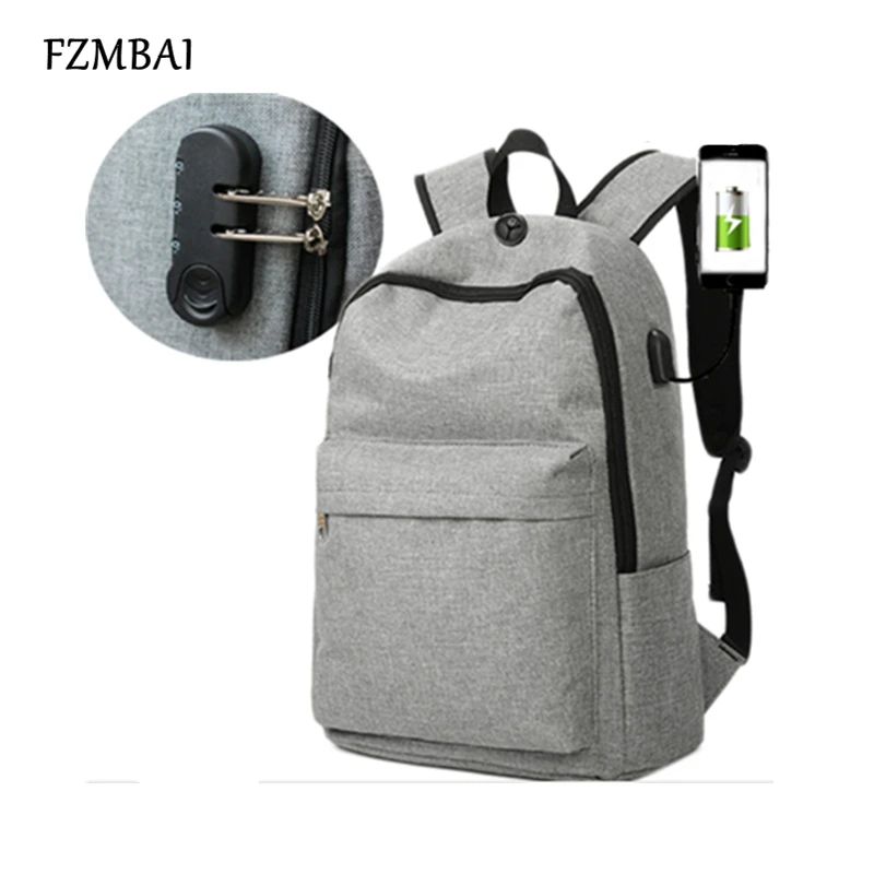 FZMBAI Men's Casual Canvas Backpacks with Password Locks High School Students Travel Computer Bags with USB Charging Port
FZMBAI Men's Casual Canvas Backpacks with Password Locks High School Students Travel Computer Bags with USB Charging Port
