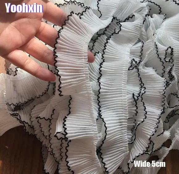 5cm Wide HOT white black lace fabric trim ribbon collar DIY sewing Pleated applique Flower embroidered cord wedding dress decor
5cm Wide HOT white black lace fabric trim ribbon collar DIY sewing Pleated applique Flower embroidered cord wedding dress decor