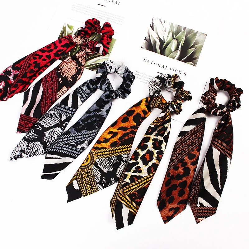 summer Leopard Print Hair Scrunchies long bow Ponytail Hair Holder Stretchy Elastic Hair band for women Hair Accessories
summer Leopard Print Hair Scrunchies long bow Ponytail Hair Holder Stretchy Elastic Hair band for women Hair Accessories