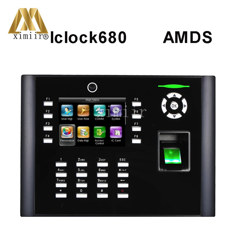 Fingerprint time attendance and access control with AMDS communication ICLOCK680 device
Fingerprint time attendance and access control with AMDS communication ICLOCK680 device
