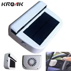 Image Solar Powered Ventilator Fan Car House Window Cooler Air Cooling Device for Solar Energy Ventilating Fan System White