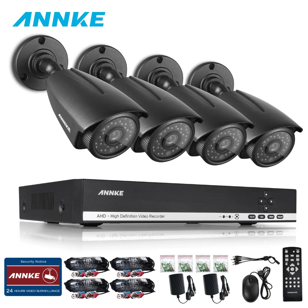ANNKE 1280*720 P HD 1200TVL наружная система безопасности камеры 1080 HDMI CCTV видеонаблюдения 4CH