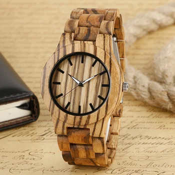 Creative Zebra Wood Bamboo Watch Mens Full Wooden Stripe Bangle Quartz Clock Minimalist Analog Steel Fold Clasp Reloj de madera
Creative Zebra Wood Bamboo Watch Mens Full Wooden Stripe Bangle Quartz Clock Minimalist Analog Steel Fold Clasp Reloj de madera