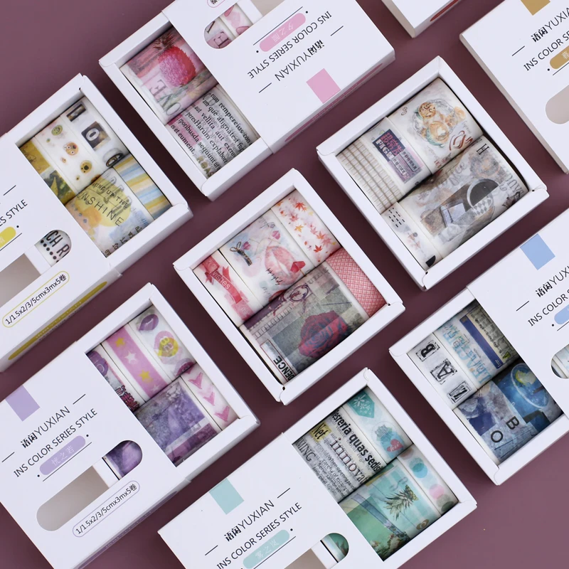 5Pcs/box INS simple series Diary Decorative Washi Tape Scrapbooking DIY Sticker Adhesive tape Masking Tape Office stationery
5Pcs/box INS simple series Diary Decorative Washi Tape Scrapbooking DIY Sticker Adhesive tape Masking Tape Office stationery