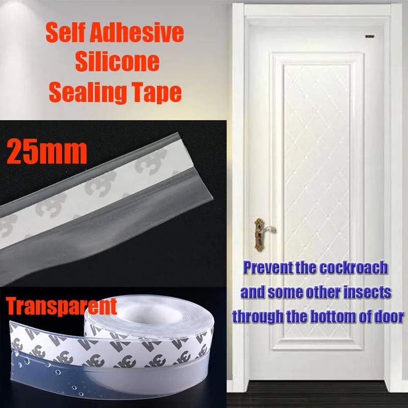 25mm Width Silicone Rubber Bottom Door Window Adhesive Seal Strip Weatherstrip with Transparent Color
25mm Width Silicone Rubber Bottom Door Window Adhesive Seal Strip Weatherstrip with Transparent Color