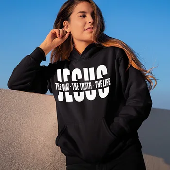 2019 Women Inspiring Religious Christian Sweatshirts Autumn Letter Print Black Pullover Jesus The Way The Truth The Life Hoodies
2019 Women Inspiring Religious Christian Sweatshirts Autumn Letter Print Black Pullover Jesus The Way The Truth The Life Hoodies