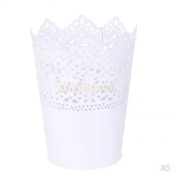 5x Metal Lace Hollow Out Pot Makeup Brush Holder Flower Vase Plant Pot Stationery Pen Container for Home Office Decoration White
5x Metal Lace Hollow Out Pot Makeup Brush Holder Flower Vase Plant Pot Stationery Pen Container for Home Office Decoration White