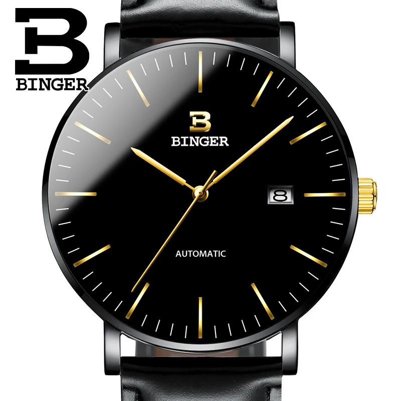 Switzerland BINGER мужские часы роскошные Брендовые Часы Sapphire Japan NH35A механические reloj hombre