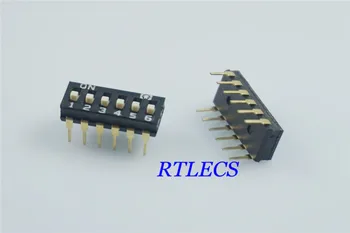 50pcs Dip Switches SPST 6 Position 2.54mm 0.100" Slide Standard Actuator Raised Through Hole PCB Vertical 6 Way DIP Switch 1P1T
50pcs Dip Switches SPST 6 Position 2.54mm 0.100" Slide Standard Actuator Raised Through Hole PCB Vertical 6 Way DIP Switch 1P1T