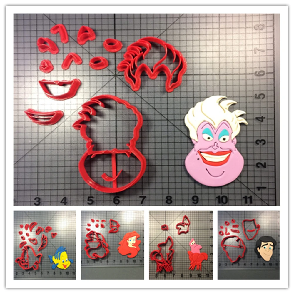 Cartoon Film Character Eric Ursula Cookie Cutter Stamp Made 3D Printed Fondant Cake Decorating Tools PLA Cupcake Cutter Many Use
Cartoon Film Character Eric Ursula Cookie Cutter Stamp Made 3D Printed Fondant Cake Decorating Tools PLA Cupcake Cutter Many Use