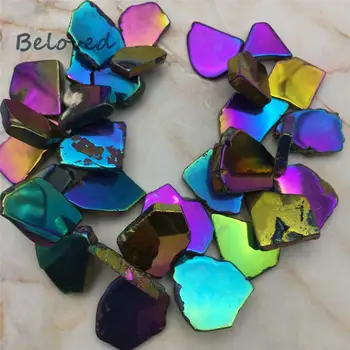 Freeform Rainbow Titanium Crystal Quartz Slice Beads,Raw Quartz Slab Jewelry Making Spacer Beads, BG18235
Freeform Rainbow Titanium Crystal Quartz Slice Beads,Raw Quartz Slab Jewelry Making Spacer Beads, BG18235