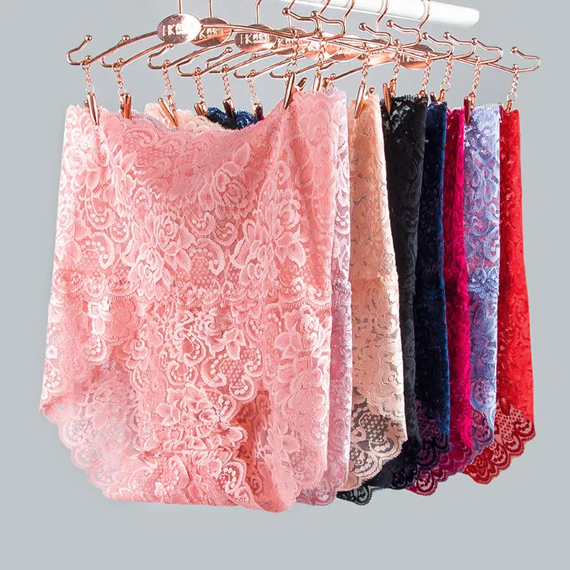 Plus Size Sexy Lace Panties Women High Waist Transparent Seamless Calvin Briefs Thong String Underwear Imitation Female Lingerie
Plus Size Sexy Lace Panties Women High Waist Transparent Seamless Calvin Briefs Thong String Underwear Imitation Female Lingerie