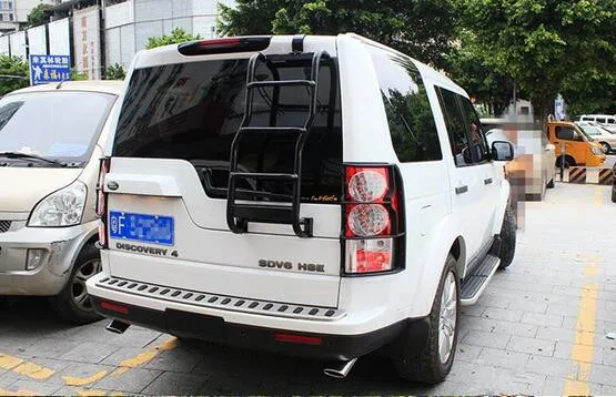 Металлическая черная лестница для задней двери Land Rover LR4 Discovery 4 2010 2011 2012 2013 2014
