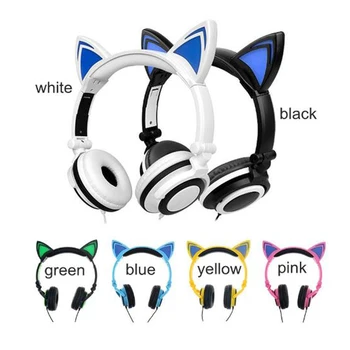 Fashion Earphones & Headphones girl students LED light headband earpones with microphone foldable Cute Cat Ear headset TW-763
Fashion Earphones & Headphones girl students LED light headband earpones with microphone foldable Cute Cat Ear headset TW-763