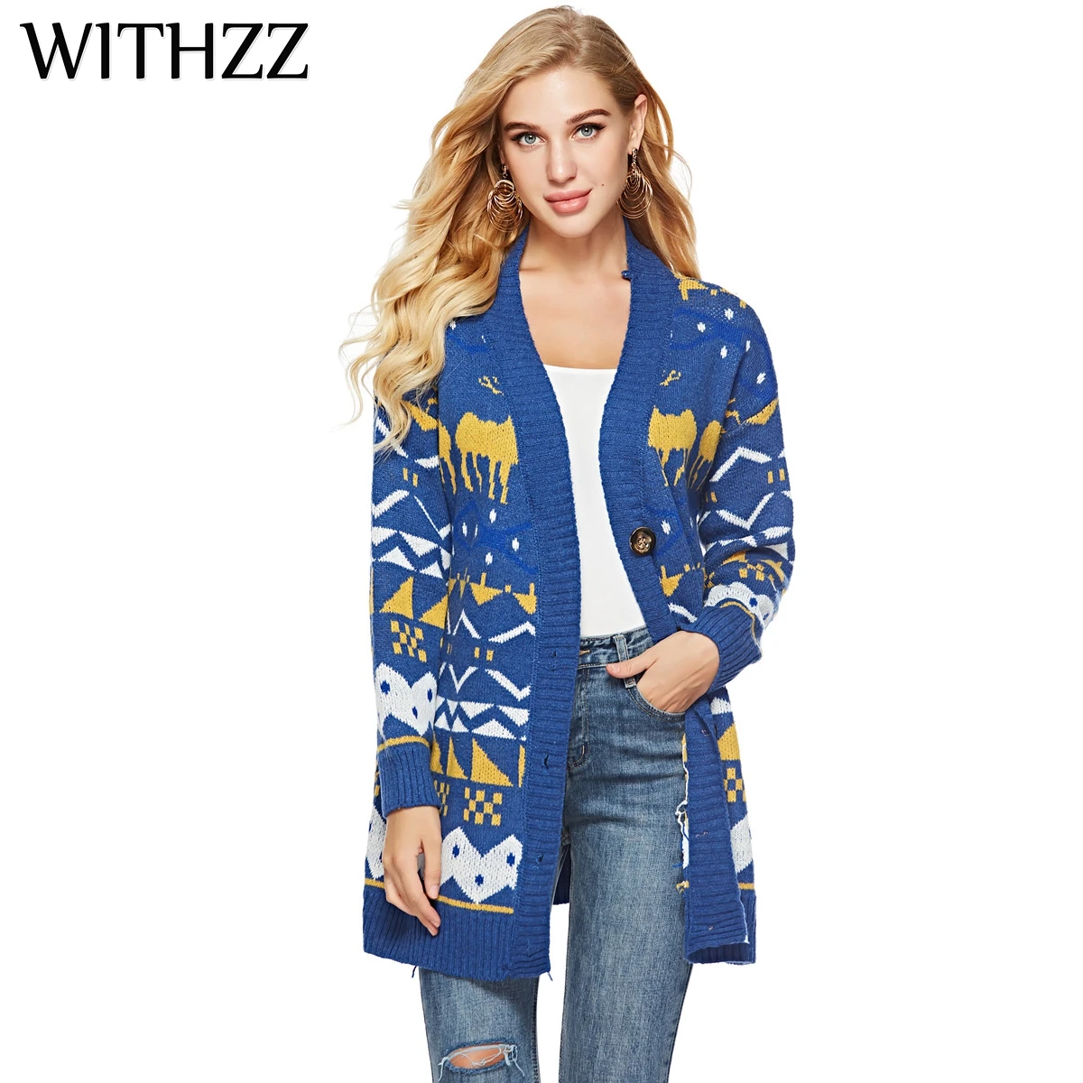 WITHZZ Autumn Winter Jacquard Long Cardigan Sweater Sweater Coat for Women Female Cardigans Clothes Plus Size Top Jacket
WITHZZ Autumn Winter Jacquard Long Cardigan Sweater Sweater Coat for Women Female Cardigans Clothes Plus Size Top Jacket