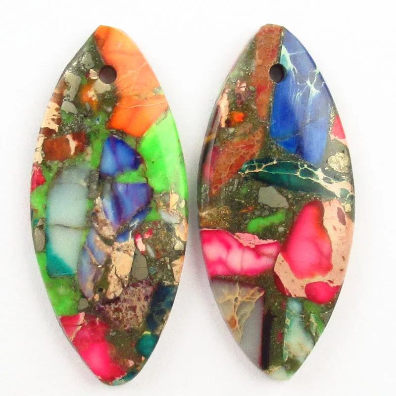 2pcs 2018 New Arrived Mixed Color Sea Sediment Jaspres & Pyrite Olivine Pendant Beads 35x15x6mm Choose Like Color
2pcs 2018 New Arrived Mixed Color Sea Sediment Jaspres & Pyrite Olivine Pendant Beads 35x15x6mm Choose Like Color