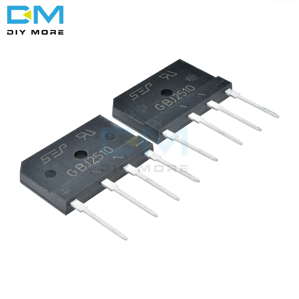 5PCS lot GBJ2510 1000V 25A Diode Bridge Rectifier Single Phase Bridge Rectifier High Frequency Diy Electronic GBJ-2510
5PCS lot GBJ2510 1000V 25A Diode Bridge Rectifier Single Phase Bridge Rectifier High Frequency Diy Electronic GBJ-2510