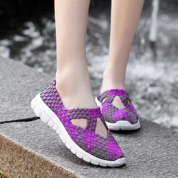 LEOCI Newest Women Running Shoes Hand-made Weave Female Sneakers Non-Slip Outdoor Walking Shoes Breathable Mesh Shoes Flats
LEOCI Newest Women Running Shoes Hand-made Weave Female Sneakers Non-Slip Outdoor Walking Shoes Breathable Mesh Shoes Flats
