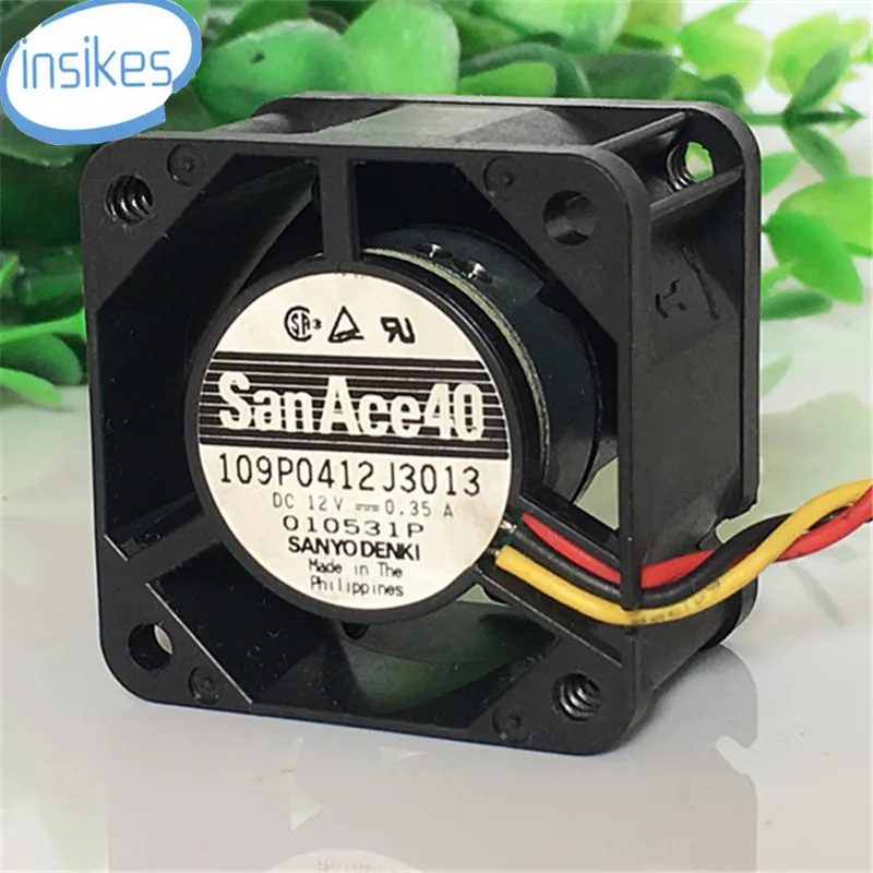 10PCS//LOT brand new For Sanyo 109P0412G3D073 4028 404028mm 12V 0.31A 3Wire 1U dc axial case Cooling Fan