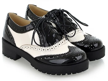 Nice New Fashion Japanned Leather Black White Color Lace Dance Platform Flats Women Four Seasons Oxfords Shoes For Women Brand
Nice New Fashion Japanned Leather Black White Color Lace Dance Platform Flats Women Four Seasons Oxfords Shoes For Women Brand