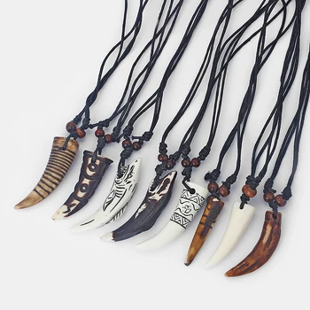 Wholesales Mixed 8pcs Faux Yak Bone Tooth/Teeth Crave Turtle Pendant Necklace Resin Charms Black Wax Cotton Cord Neckalce
Wholesales Mixed 8pcs Faux Yak Bone Tooth/Teeth Crave Turtle Pendant Necklace Resin Charms Black Wax Cotton Cord Neckalce