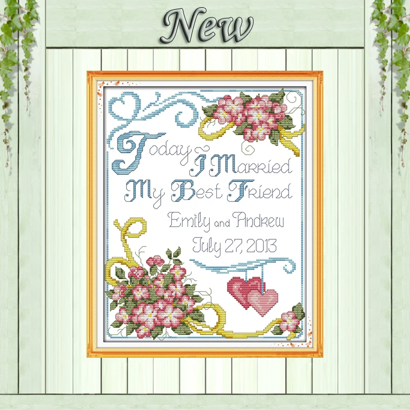 Wedding anniversary love flower decor painting counted print on canvas DMC 14CT11CT Cross Stitch kits Needlework Embroidery Sets
Wedding anniversary love flower decor painting counted print on canvas DMC 14CT11CT Cross Stitch kits Needlework Embroidery Sets