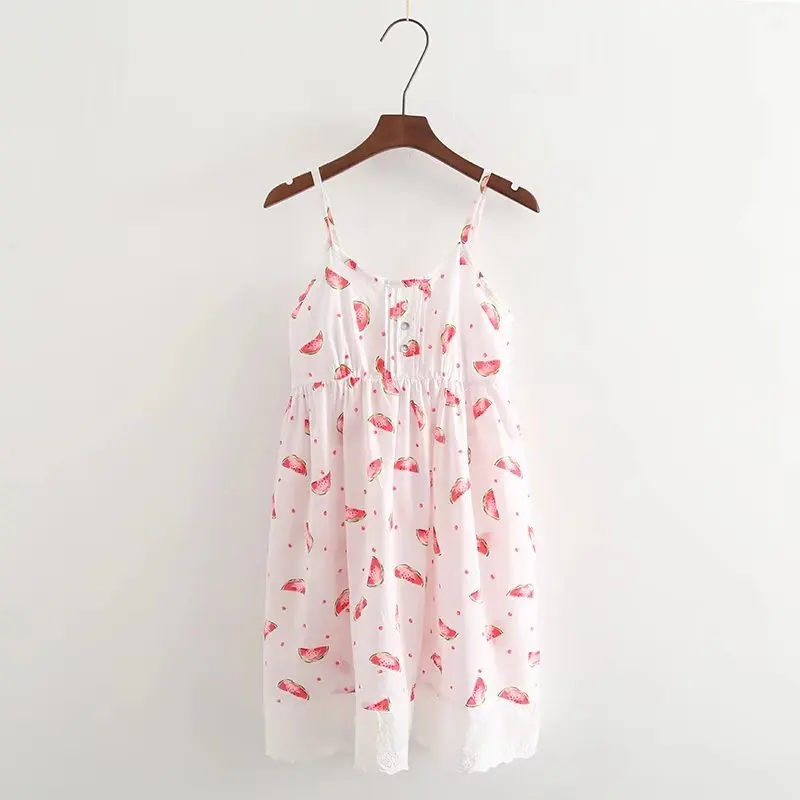 WYNNE GADIS New Summer Women Girl Spaghetti Strap Watermelon Print Dresses Strap Sling Loose Vestidos Dress for Female Clothes
WYNNE GADIS New Summer Women Girl Spaghetti Strap Watermelon Print Dresses Strap Sling Loose Vestidos Dress for Female Clothes