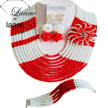 The latest Opaque Red White Women Stylish Crystal Bead Nigerian Wedding African Beads Jewelry Set ABD183
The latest Opaque Red White Women Stylish Crystal Bead Nigerian Wedding African Beads Jewelry Set ABD183