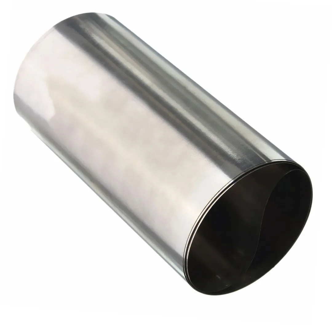 1pc Mayitr Silver 304 Stainless Steel Fine Plate Sheet Foil Roll 0.1mm*100mm*1000mm For Precision Machinery Maintenance