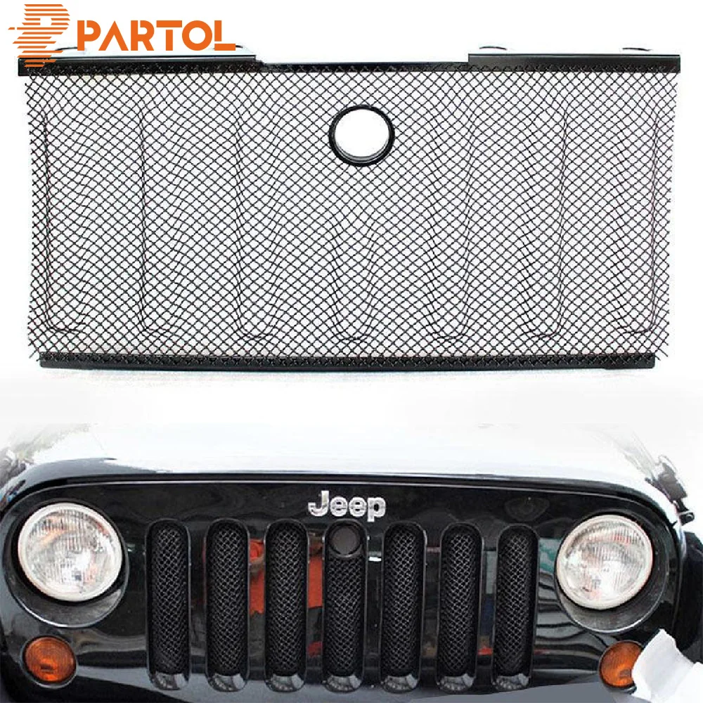 Partol сетчатая решетка для гриля Решетка переднего бампера Jeep Wrangler JK 2007 2008 2009 2010 2011