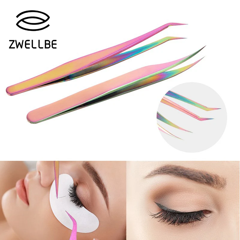 Fashion Chameleon Straight Curved Eyelashes Tweezers Stainless Steel Rainbow Tweezers False Eyelash Extension Sticker Picker
Fashion Chameleon Straight Curved Eyelashes Tweezers Stainless Steel Rainbow Tweezers False Eyelash Extension Sticker Picker